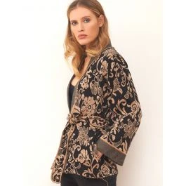 Jacke JACQUARD Schwarz-zimt Von Chiara Fiorini 3 Jacke JACQUARD Schwarz-zimt Von Chiara Fiorini