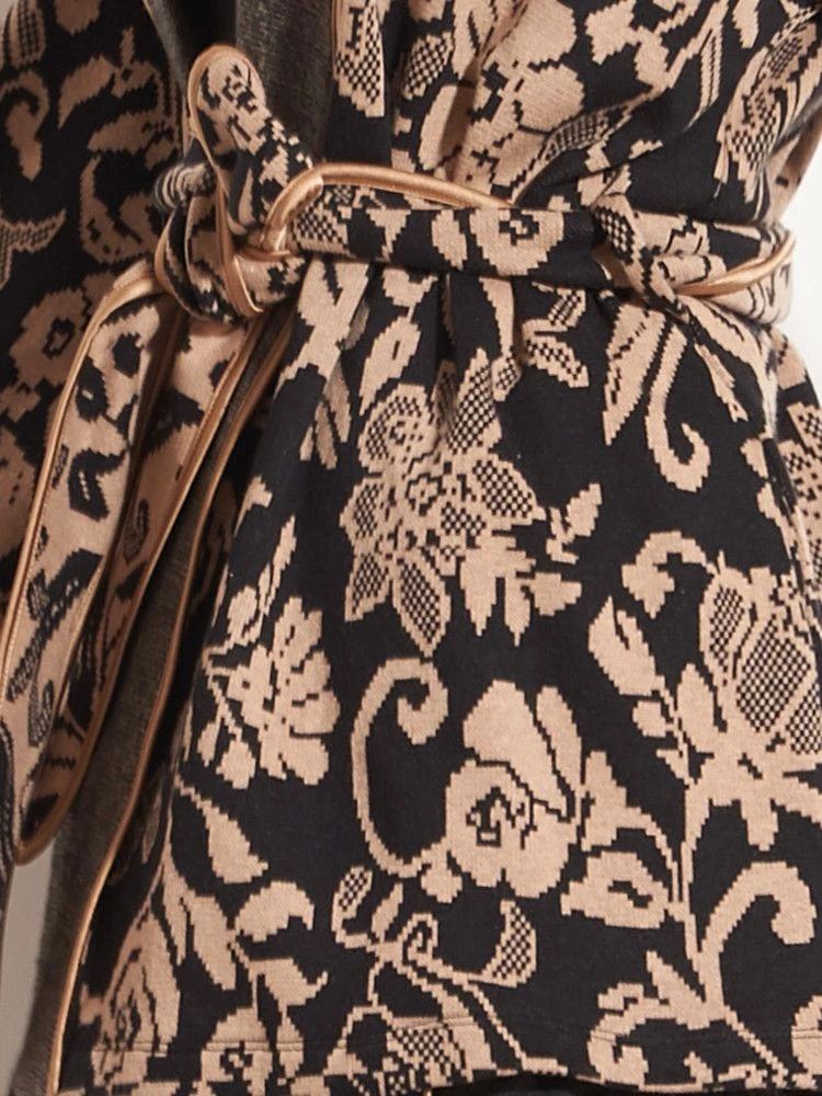 Jacke JACQUARD Schwarz-zimt Von Chiara Fiorini 6 Jacke JACQUARD Schwarz-zimt Von Chiara Fiorini - Image 4