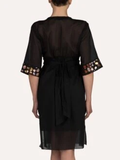 Strandkaftan FRESIA Mit Pailletten Von Cotton Club Mare -MAISON LEJABY Verkaufsgeschäft kaftan schwarz fresia cotton club 10