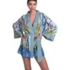 Kimono JUNGLE ATTITUDE Von Pin-Up Stars 1 Kimono JUNGLE ATTITUDE Von Pin-Up Stars -MAISON LEJABY Verkaufsgeschäft kimono baumwolle jungle attitude blau pa110a pin up stars 3 2