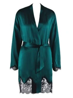 100% Seide Kimono TOI MON AMOUR Viele Farben Von Aubade -MAISON LEJABY Verkaufsgeschäft kimono gr n spitze seide toi mon amour qs65 emeraude aubade 1