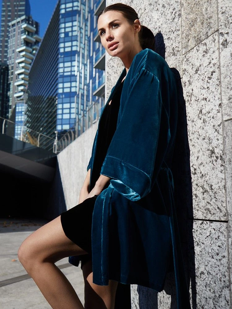 Seide-Viscose Samt Kimono DANY Von Vivis 5 Seide-Viscose Samt Kimono DANY Von Vivis - Image 3