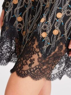 100% Seide Kimono TOI MON AMOUR Mit Print Von Aubade -MAISON LEJABY Verkaufsgeschäft kimono schwarz gold seide spitze toi mon amour qs65 tresor aubade 6