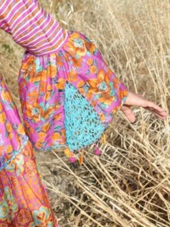 Seidenbatist Strandkleid NARCISO LILLA Von Laetitia Beachwear -MAISON LEJABY Verkaufsgeschäft kleid lila n141 lila laettia 11