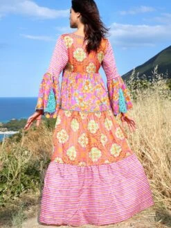 Seidenbatist Strandkleid NARCISO LILLA Von Laetitia Beachwear -MAISON LEJABY Verkaufsgeschäft kleid lila n141 lila laettia 8