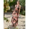 Sommerkleid Lang FLOR No. 2 Apricot Schwarz Von Fiori Di Chiara -MAISON LEJABY Verkaufsgeschäft kleid schwarz fc248 fiori di chiara
