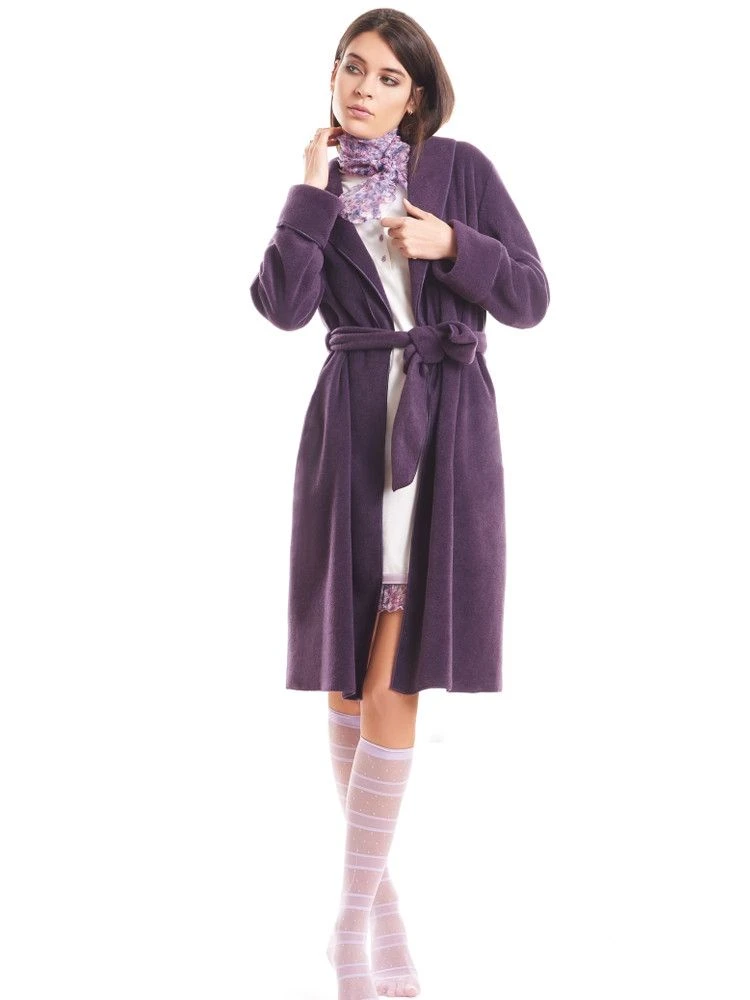 Morgenmantel KUSCHEL FLEECE Pflaume-violett Von Fiori Di Chiara 7 Morgenmantel KUSCHEL FLEECE Pflaume-violett Von Fiori Di Chiara - Image 5