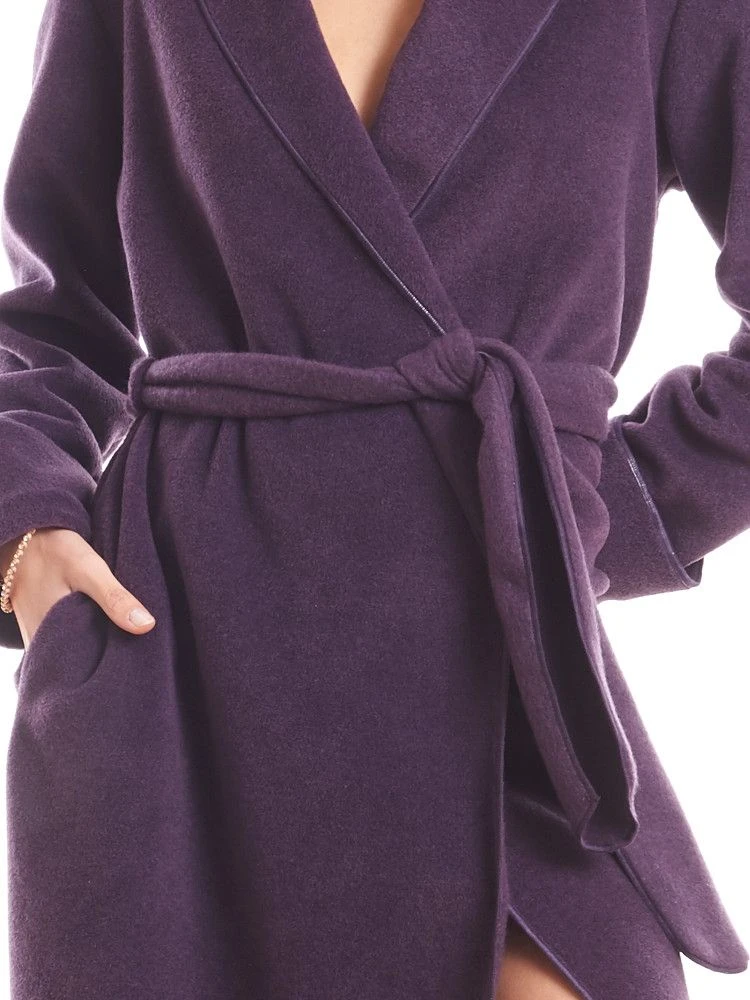 Morgenmantel KUSCHEL FLEECE Pflaume-violett Von Fiori Di Chiara 5 Morgenmantel KUSCHEL FLEECE Pflaume-violett Von Fiori Di Chiara - Image 3