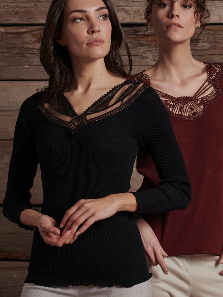 Merino Wolle-Seide LANGARMSHIRT Von Oscalito 4 Merino Wolle-Seide LANGARMSHIRT Von Oscalito - Image 2