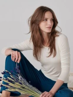 Kaschmir Modal LANGARMSHIRT Von Oscalito -MAISON LEJABY Verkaufsgeschäft langarm shirt kaschmir modal 1481 creme weiss oscalito 1