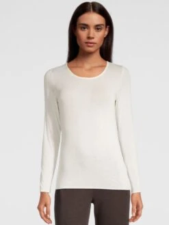Kaschmir Modal LANGARMSHIRT Von Oscalito -MAISON LEJABY Verkaufsgeschäft langarm shirt kaschmir modal 1481 creme weiss oscalito 4