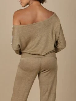 100% Leinen Pullover GLORIA No. 2 Mit Spitze Von Marjolaine -MAISON LEJABY Verkaufsgeschäft leinen pullover gloria 9glo0501 bronze naturel marjolaine 2 1