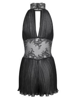 Lingerie Kleid Combishort Mozart Plissee Schwarz Von Cadolle -MAISON LEJABY Verkaufsgeschäft lingerie kleid mozart combishort plisse 4012ch schwarz cadolle 2