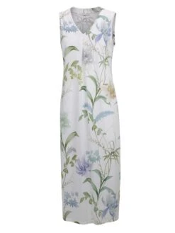 Nachtkleid Baumwolle Jersey IRIS Weiß Blau Von Fürstenberg 7 Nachtkleid Baumwolle Jersey IRIS Weiß Blau Von Fürstenberg -MAISON LEJABY Verkaufsgeschäft longshirt weiss blau 42393889 fuerstenberg