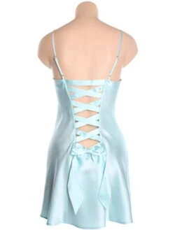 100% Seidennachthemd GLYCINE Von Marjolaine -MAISON LEJABY Verkaufsgeschäft marjolaine seide nachthemd glycine 3gly0101 hellblau ruecken 4