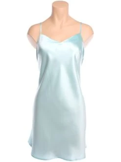100% Seidennachthemd GLYCINE Von Marjolaine -MAISON LEJABY Verkaufsgeschäft marjolaine seide nachthemd glycine 3gly0101 hellblau 4