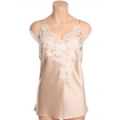 100% Seide Seidentop EGERIE Mit Calais Spitze Von Marjolaine