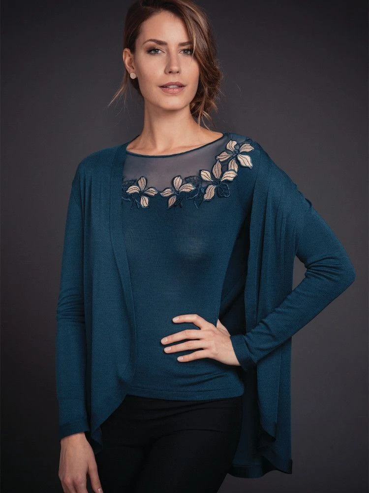 Merinowolle-Seide CARDIGAN Strickjacke Von Artimaglia 9 Merinowolle-Seide CARDIGAN Strickjacke Von Artimaglia - Image 7