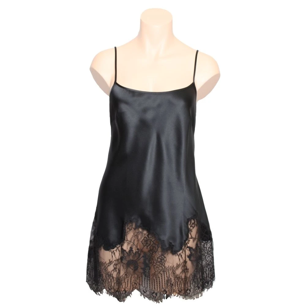 100% Seide Mini Combinette CHANTAGE Edle Spitze Von Marjolaine 5 100% Seide Mini Combinette CHANTAGE Edle Spitze Von Marjolaine - Image 3