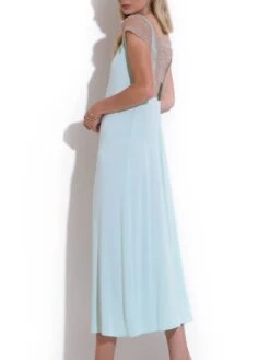 Modal Nachtkleid VERDE Lang Von Chiara Fiorini -MAISON LEJABY Verkaufsgeschäft modal nachthemd tuerkis beige g9500 chiara fiorini 4 1