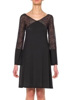 Nachtkleid JASMINE Schwarz Aus Modal Von Imec -MAISON LEJABY Verkaufsgeschäft modal nachtkleid jasmine 71648 schwarz imec 2