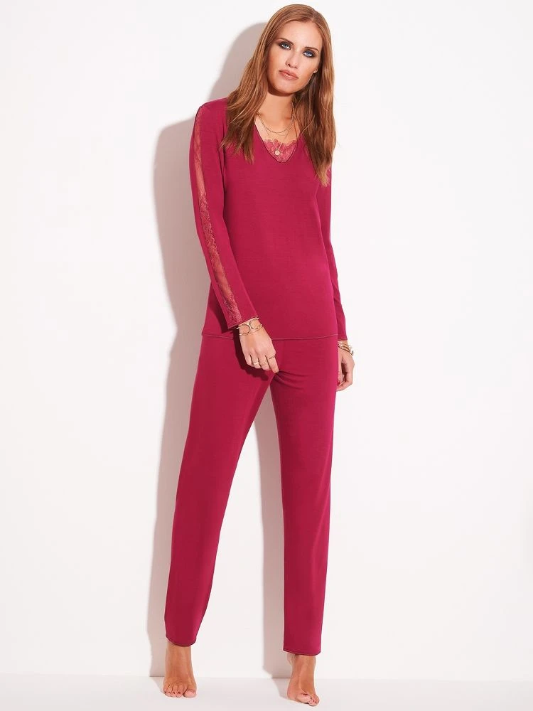 Modal Pyjama LAMPONE Himbeer-rot Von Chiara Fiorini 4 Modal Pyjama LAMPONE Himbeer-rot Von Chiara Fiorini – Bild 2