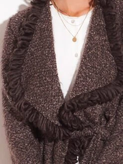 Morgenmantel KUSCHEL MOHAIR Braun Von Chiara Fiorini 8 Morgenmantel KUSCHEL MOHAIR Braun Von Chiara Fiorini -MAISON LEJABY Verkaufsgeschäft mohair cardigan g0627 braun chiara fiorini 2