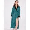 Hausmantel PAVONE VELOUR Von Chiara Fiorini -MAISON LEJABY Verkaufsgeschäft morgenmantel baumwolle velour pavone cf1316 chiara fiorini
