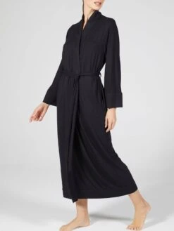 Modal Morgenmantel BASIC Verschiedene Längen Von Verdiani -MAISON LEJABY Verkaufsgeschäft morgenmantel lang modal schwarz 4610 verdiani 3 1