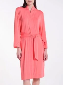 Modal Morgenmantel BASIC Verschiedene Längen Von Verdiani -MAISON LEJABY Verkaufsgeschäft morgenmantel modal coral 4942 verdiani woman 1 1