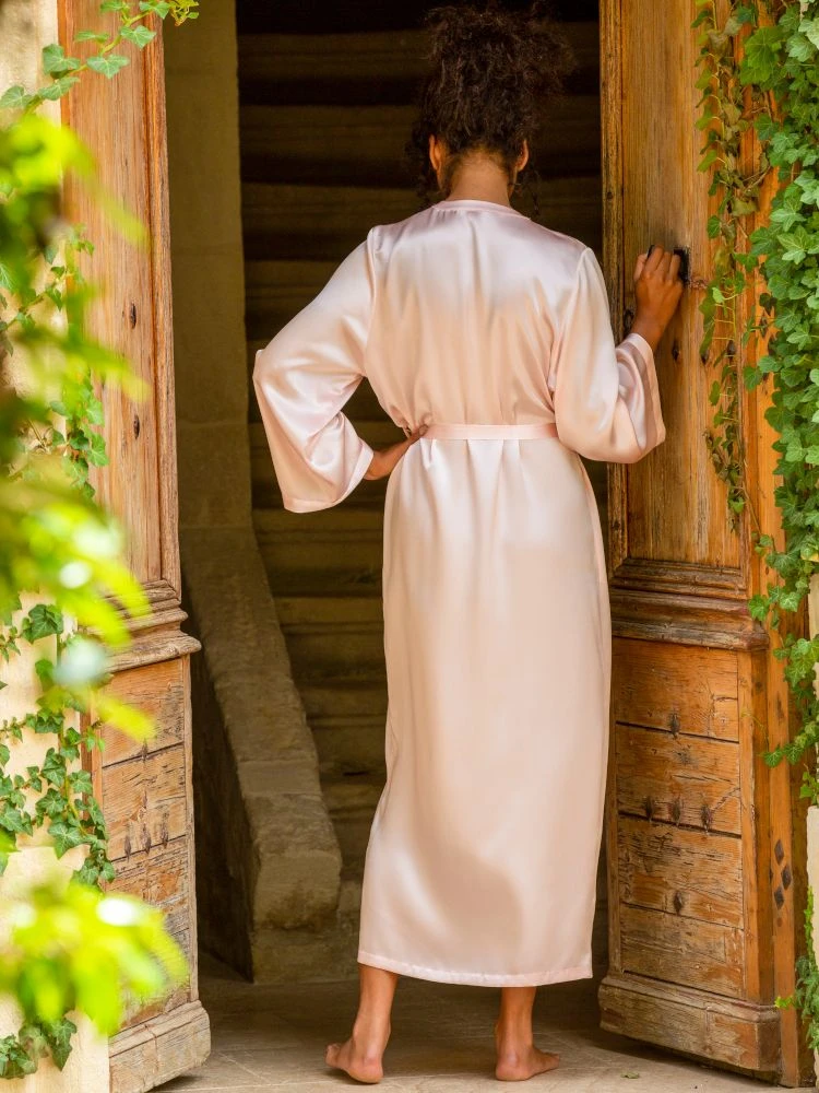 100% Seide Morgenmantel Lang LAURIAN Marjolaine 14 100% Seide Morgenmantel Lang LAURIAN Marjolaine - Image 12