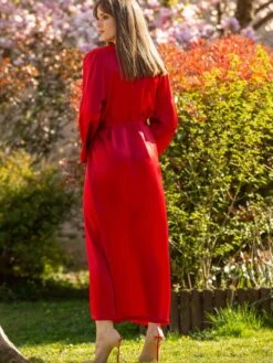 100% Seide Morgenmantel Lang LAURIAN Marjolaine 36 100% Seide Morgenmantel Lang LAURIAN Marjolaine -MAISON LEJABY Verkaufsgeschäft morgenmantel seide lang rot laurian rouge marjolaine 3 8 1