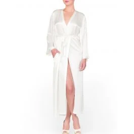 100% Seide Morgenmantel LAURIAN Lang Von Marjolaine 3 100% Seide Morgenmantel LAURIAN Lang Von Marjolaine