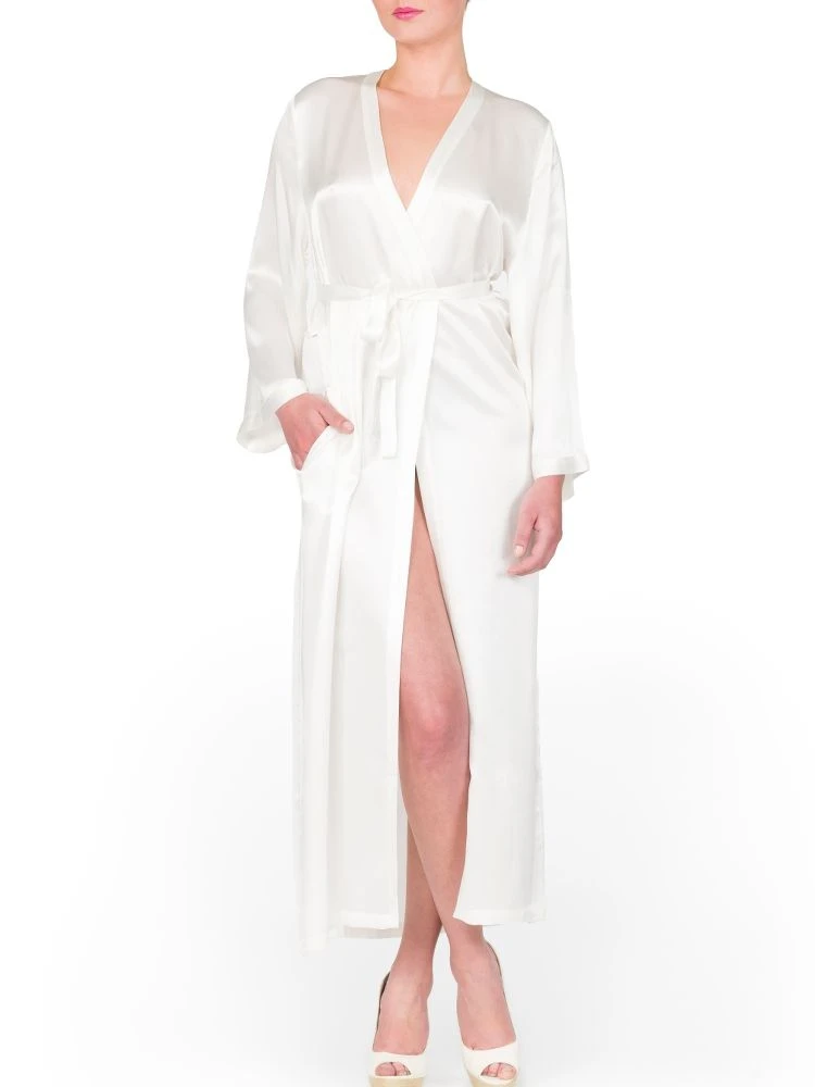 100% Seide Morgenmantel Lang LAURIAN Marjolaine 8 100% Seide Morgenmantel Lang LAURIAN Marjolaine - Image 6