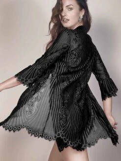 Spitze Morgenmantel JOSEPHINE Von Escora -MAISON LEJABY Verkaufsgeschäft morgenmantel spitze schwarz 1709 e264 400 josephine escora