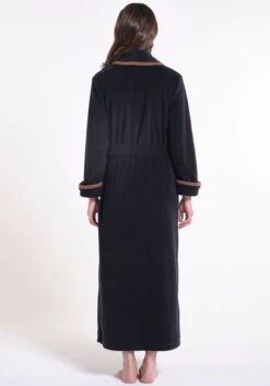 Viscose Fleece Morgenmantel Lang NERO Schwarz-nougat Von Verdiani 9 Viscose Fleece Morgenmantel Lang NERO Schwarz-nougat Von Verdiani -MAISON LEJABY Verkaufsgeschäft morgenmantel viscose fleece lang schwarz sand 4844 verdiani 2