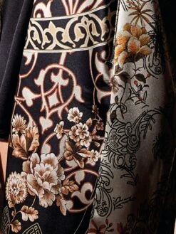 Seide Pyjama 2-tlg. CHRISTMAS CAPSULE Schwarz-bunt Von Chiara Fiorini -MAISON LEJABY Verkaufsgeschäft muster seide cf903 chiara fiorini