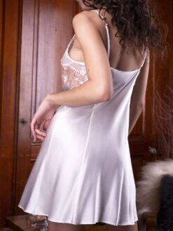 Stretchseide Nachthemd NINA Marjolaine Lingerie -MAISON LEJABY Verkaufsgeschäft nachthemd nina naturel nude 4nin0101 marjolaine 5 1 1 1 1