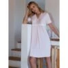 Modal Nachthemd SUMMER ROSA No. 2 Rosé-creme Von Chiara Fiorini -MAISON LEJABY Verkaufsgeschäft nachthemd rosa modal cfl2112 chiara fiorini