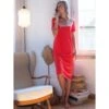 Modal Nachtkleid SUMMER ROSSO No. 4 Korallenrot Von Chiara Fiorini -MAISON LEJABY Verkaufsgeschäft nachthemd rot modal cfl2103 chiara fiorini