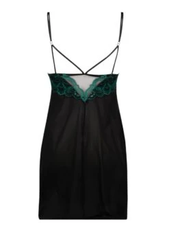 Negligé SECRETE EMERAUDE Seiden Georgette Von Lise Charmel 9 Negligé SECRETE EMERAUDE Seiden Georgette Von Lise Charmel -MAISON LEJABY Verkaufsgeschäft nachthemd spitze alh1230 schwarz gruen secrete emeraude lise charmel