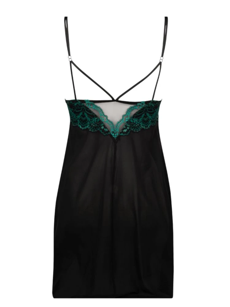 Negligé SECRETE EMERAUDE Seiden Georgette Von Lise Charmel 6 Negligé SECRETE EMERAUDE Seiden Georgette Von Lise Charmel - Image 4