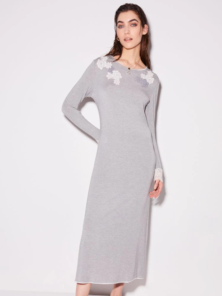 Modal Nachtkleid ALLUMINIO In Silbergrau Von Chiara Fiorini 4 Modal Nachtkleid ALLUMINIO In Silbergrau Von Chiara Fiorini - Image 2