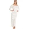 Langarm Seidennachthemd ADELE Uni Von Gattina 1 Langarm Seidennachthemd ADELE Uni Von Gattina -MAISON LEJABY Verkaufsgeschäft nachtkleid langarm wirkseide natur weiss 390048 gattina 1