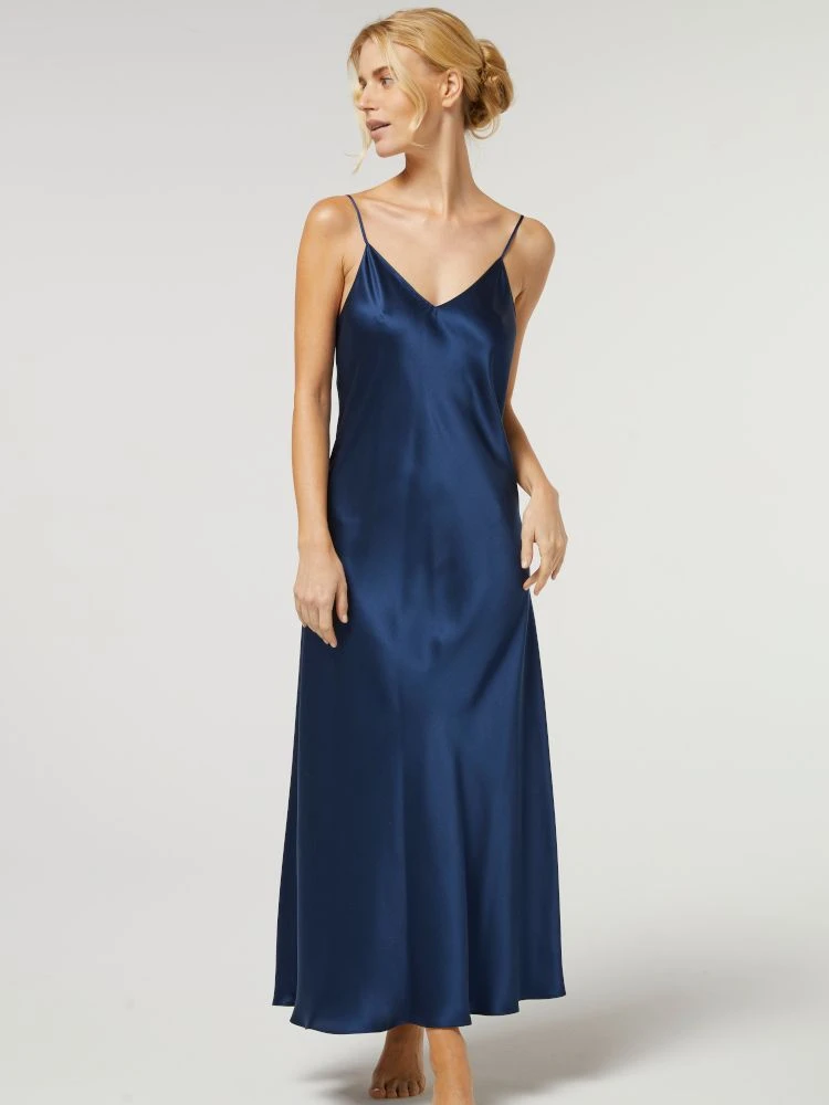 100% Seide Nachtkleid Lang DORINE Von Vivis 4 100% Seide Nachtkleid Lang DORINE Von Vivis - Image 2