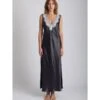 100% Seide Nachtkleid LEONA Lang Von Vivis -MAISON LEJABY Verkaufsgeschäft nachtkleid seide lang v00586 leona anthrazit vivis 3 1