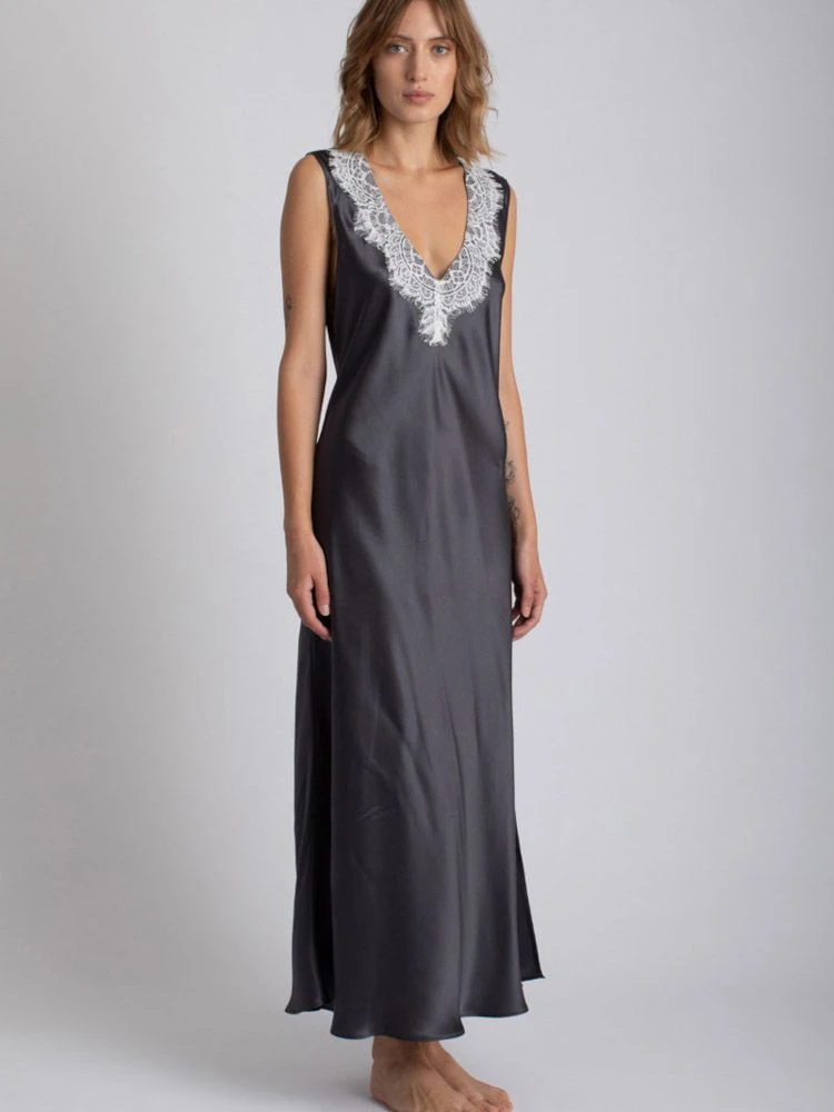 100% Seide Nachtkleid LEONA Lang Von Vivis 13 100% Seide Nachtkleid LEONA Lang Von Vivis – Bild 11