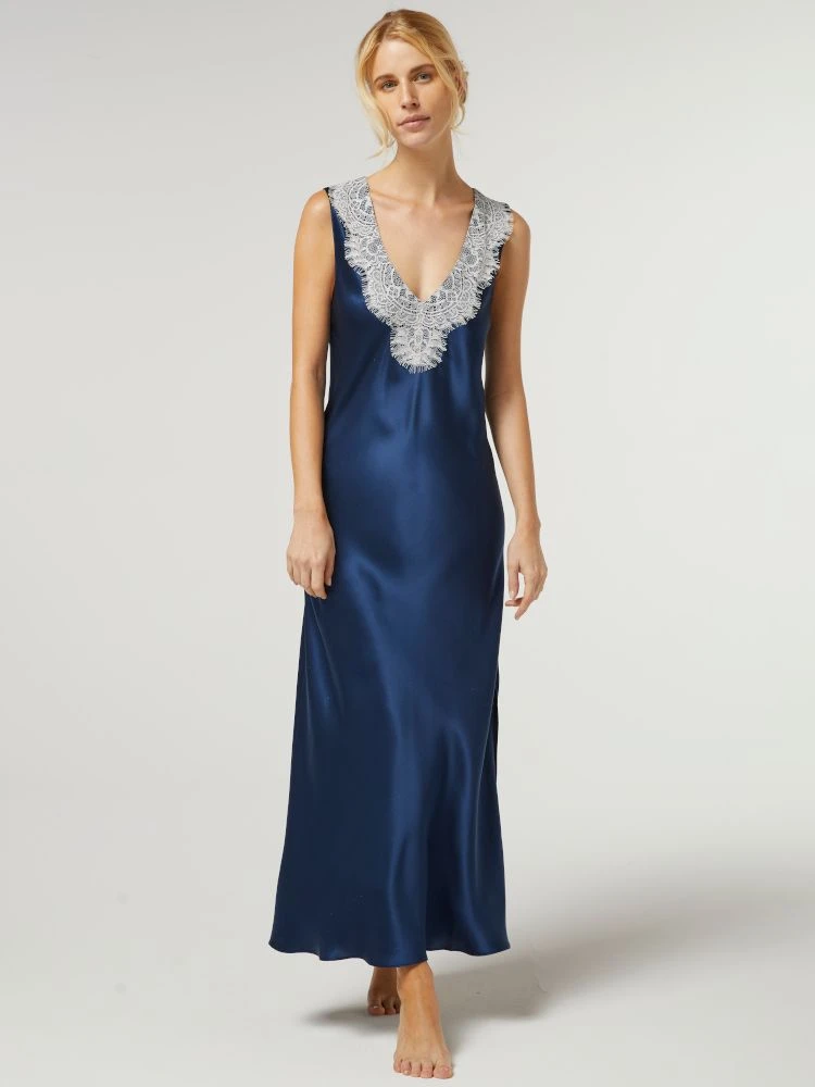 100% Seide Nachtkleid LEONA Lang Von Vivis 10 100% Seide Nachtkleid LEONA Lang Von Vivis – Bild 8