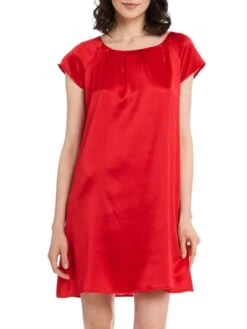 Seide Kurzarm Nachtkleid SEDUZIONE DI SETA Von Gattina 27 Seide Kurzarm Nachtkleid SEDUZIONE DI SETA Von Gattina -MAISON LEJABY Verkaufsgeschäft nachtkleid seide scarlett leuchtend rot 381423 seduzione di seta gattina