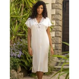 Stretchseide Nachtkleid REINE Mit Spitze Von Marjolaine 3 Stretchseide Nachtkleid REINE Mit Spitze Von Marjolaine